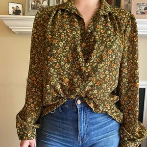 Vintage button front blouse